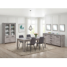 Salle à manger complète contemporaine chêne gris Oliviera II