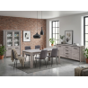 Salle à manger complète contemporaine chêne gris Oliviera II