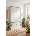 Vaisselier/argentier contemporain portes pleines coloris chêne beige/mélèze Samos