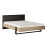 Lit adulte contemporain chêne/noir Duplex