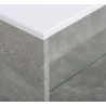 Table basse rectangulaire moderne mobile blanc/béton Bert