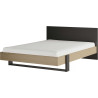 Lit adulte contemporain chêne/noir Duplex
