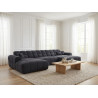 Canapé panoramique moderne en tissu Roxie