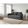 Canapé droit convertible 3 places en tissu Louka