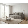 Canapé droit convertible 3 places en tissu Louka