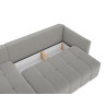 Canapé d'angle convertible réversible coffre en tissu Louka