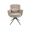 Chaise de salle manger pivotante en tissu chenille Zaya