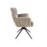 Chaise de salle manger pivotante en tissu chenille Zaya