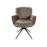 Chaise de salle manger pivotante en tissu chenille Zaya
