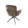 Chaise de salle manger pivotante en tissu chenille Zaya