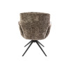 Chaise de salle manger pivotante en tissu chenille Zaya