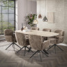 Chaise de salle manger pivotante en tissu chenille Zaya