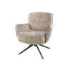 Fauteuil pivotant moderne en tissu chenille Zaya
