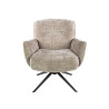 Fauteuil pivotant moderne en tissu chenille Zaya