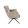 Fauteuil pivotant moderne en tissu chenille Zaya