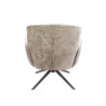Fauteuil pivotant moderne en tissu chenille Zaya