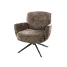 Fauteuil pivotant moderne en tissu chenille Zaya