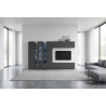 Ensemble TV mural moderne 340 cm anthracite mat Maroussia