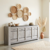 Buffet/bahut contemporain coloris chêne gris Talisman