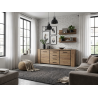 Buffet/bahut contemporain 220 cm chêne français Barbara