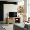 Meuble TV contemporain 145 cm chêne français Barbara