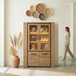 Vaisselier/argentier contemporain chêne français Barbara