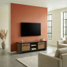 Meuble TV industriel 160 cm chene foncé Samira