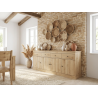 Buffet/bahut contemporain 225 cm chêne clair Valeria