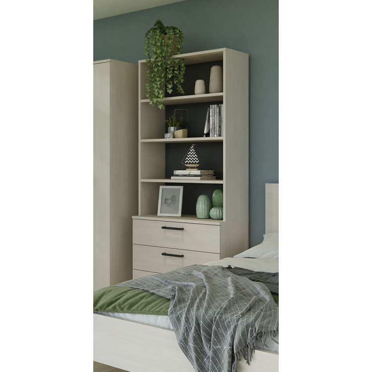 Bibliothèque contemporaine chêne clair Lolita