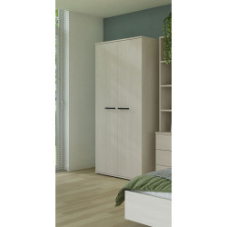 Armoire contemporaine 101 cm chêne clair Lolita