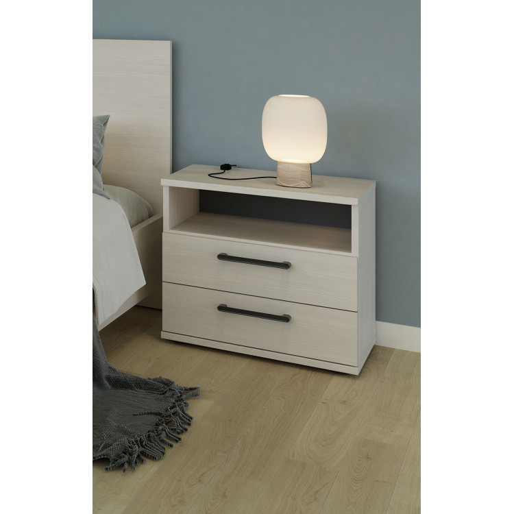 Chevet contemporain chêne clair Lolita