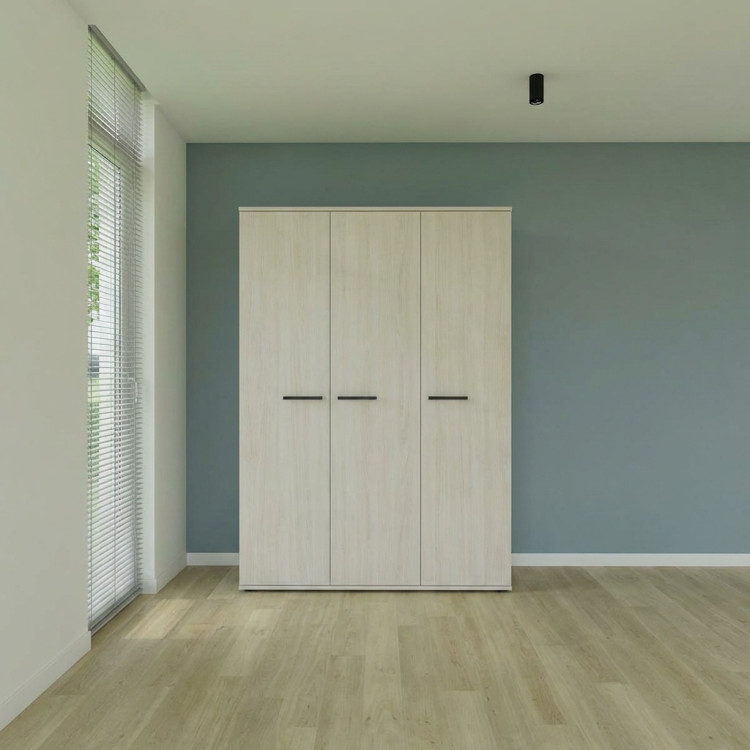 Armoire contemporaine 151 cm chêne clair Lolita