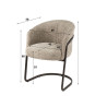 Chaise de salle à manger moderne en tissu Swaizy (lot de 2)