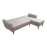Canapé d'angle convertible moderne en tissu Alpha