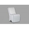 Fauteuil design en PU blanc/noir Fidusa