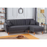 Canapé d'angle convertible moderne en tissu Alpha