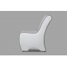 Fauteuil design en PU blanc/noir Fidusa