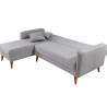 Canapé d'angle convertible moderne en tissu Alpha