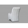 Fauteuil design en PU blanc/noir Fidusa