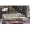 Canapé d'angle convertible réversible moderne en tissu Adriaco