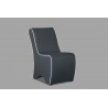 Fauteuil design en PU anthracite/blanc Fidusa