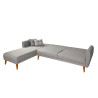 Canapé d'angle convertible réversible moderne en tissu Adriaco