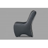 Fauteuil design en PU anthracite/blanc Fidusa