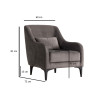Fauteuil moderne en tissu Tanya