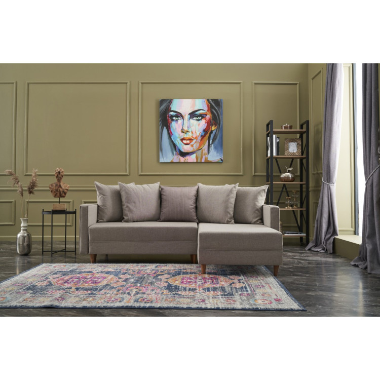 Canapé d'angle convertible en tissu Hayden