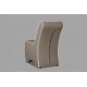 Fauteuil design en PU taupe/blanc Fidusa