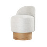 Pouf rond moderne en tissu Blanca