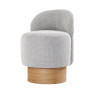 Pouf rond moderne en tissu Blanca