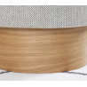Pouf rond moderne en tissu Blanca