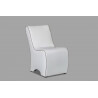 Fauteuil design en PU blanc/taupe Fidusa